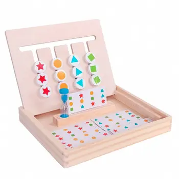 Bērnu Koka Spēles, Puzzle Mācību Līdzekļu Montessori Sākumā Izglītības Formu, Krāsu Saskaņošanas Rotaļlieta, Loģisko Domāšanu, Mācību Rotaļlietas