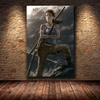 Plakātu Apdare, Krāsošana Tomb Raider HD Kanvas Glezna Mākslas Plakāti un Izdrukas Gleznu Attēli Cuadros Dekori