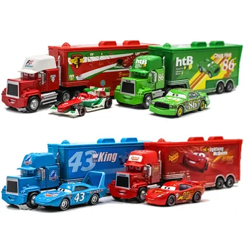 2gab Disney Pixar Cars 2 3 Rotaļlietas McQueen Jackson Vētra Mack Tēvocis Truck 1:55 Lējumiem Modeļa Automašīnas Rotaļlietas Bērniem Ziemassvētku Dāvanu