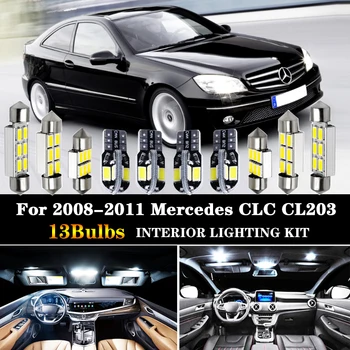13Pcs SMD Spuldzes Balts Kļūdu Bezmaksas 2008-2011 Mercedes CLC CL203 AMG FULL LED Interjera Apgaismojums Komplekts
