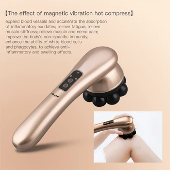 CkeyiN Elektriskā Vibrējošais Sejas Massager Uzlādējams Rokas Novājēšanu Apkures Magnētiskās Masāžas Plānāks Instrumenti ar 2 Ātrumu