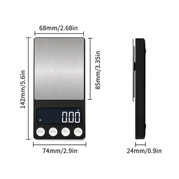 Kabatas Rotaslietas Digitālo Skalu Baterijas Piegādes Portatīvo Dzīvoklis LED Elektroniskie Svari Ar Paplāti 300/500 0.01/0.1 g Pārdošana