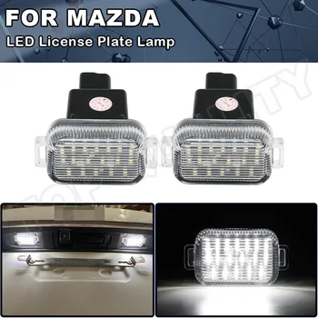 2 gabali, Xenon White Skaidrs Canbus LED Numuru automašīnas Gaismas Nav Kļūdas Par Mazda A/T Aka Mazda 6 2016 2017