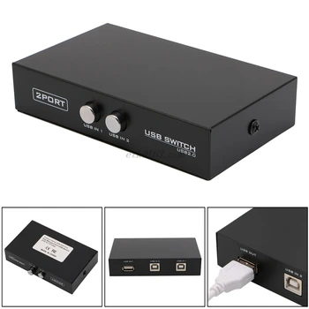 2 USB2 Porti.0 Koplietošanas Ierīce Switch Komutatoru Adapteris Kārba, DATORS, Skeneris, Printeris