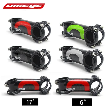 Ullicyc 4 krāsu sakausējuma + 3k oglekļa 6/17 grādu cilmes kalnu velosipēdu ceļu velosipēds 60-120mm cilmes frok 28.6 mm bārs 31.8 mm LGA01