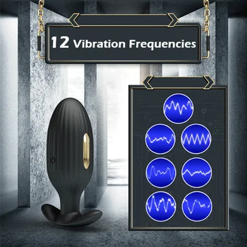 7 ātrumi, Elektriskā Šoka Vibrators E-stim Impulsa Anālais Plug Tālvadības Buttplug Vibrējošo Dildo anālo atveri Dilator Masturbator