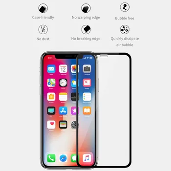 IPhone 12 Mini 11 Pro X 8 7 Plus XR XS Max Stikla Nillkin Pilnībā Segtu 3D Rūdīts Stikls Screen Protector for iPhone SE 2020
