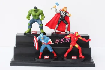 4gab/set 10cm Avengers skaitļi super varonis rotaļlietas lelle, pontons Captain America thor Dzelzs vīrs Bezmaksas Piegāde