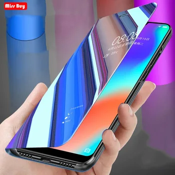 Par Coque Huawei P Smart 2020 Gadījumā Luksusa Spogulis Smart Ādas Pārsegu, Lai Huawei P Smart 2020 POT-LX1A 6.21