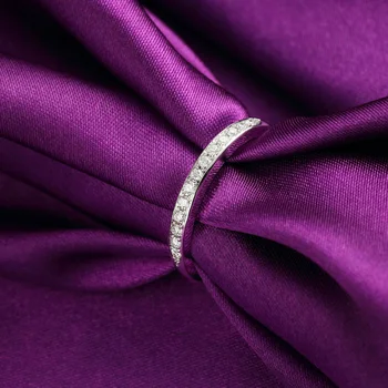 Sieviešu gredzenu vienā rindā mikro dimanta kronis ar gredzenu, rotaslietas, sieviešu Elegants Mini vienā rindā Rhinestone mozaīkas dimanta gredzenu