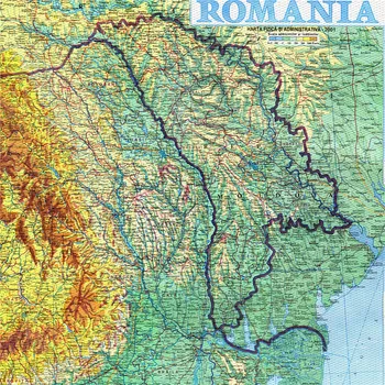 Virtuālā Rumānija Kartes, Ģeogrāfiskās Gleznu Unikālu Audekls Attēlu Sienu Mākslas Uzlīmes, Kafejnīca, Bārs Krogs Mājas Dekoru Izdrukājamu Plakāts