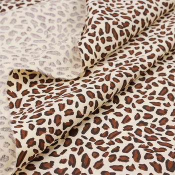 Kokvilna Audums Audums AR Pagalmā Ziedi Leopard apdrukāti Audumi DIY Kurpes, Soma palagu Kleita Apģērbu Šūšana 45*145cm/gab
