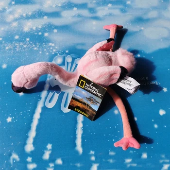 National Geographic Plīša Rotaļlietas Kawaii Stufffed Dzīvnieki, Rozā Meitene Sirds Plīša Flamingo Lelle Dāvanas