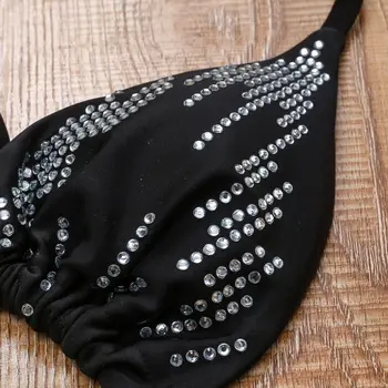 Melnas Kristāla String Bikini Komplekts W/ Biksītes 2020. Gada Vasaras Sexy Peldkostīms 2gab Sieviešu Sandales Peldkostīmi Peldētāju Divas Gabals Mikro Biquini