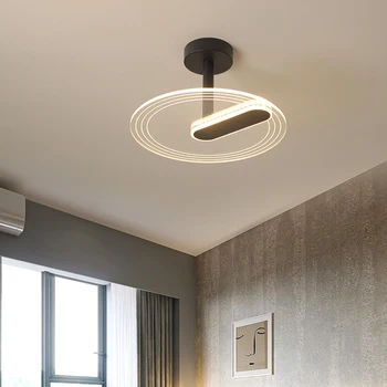 Apaļā LED griestu lampas guļamistaba lampas garderobe gaismas luksusa dzīvojamās istabas uzmanības centrā mācību telpa, ēdamistabas apgaismojums