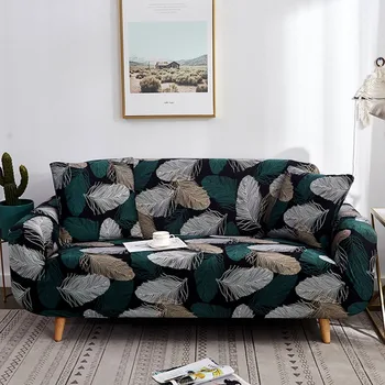 Moderns Dīvāns dzīvošanai Roon Dīvāns Slipcover Spandex Izdrukāt uz Stūra Dīvāns L-Formas Dīvāns 1 GAB.