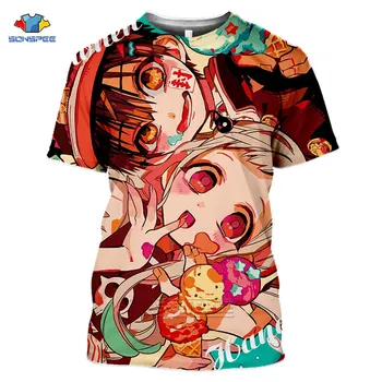 SONSPEE Gudrs Hanako-kun Vīriešu T Krekls Gadījuma Streetwear Sieviešu Harajuku 3D Anime Tualetes Pienākums T-krekls Vasaras Gadījuma Top Tshirt
