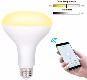 Mobilais Tālrunis WiFi Balss Vadība RGB Enerģijas Taupošas apgaismojuma intensitātes LED Spuldzes Multicolor Smart Spuldzes E27/E26/B22 Lampas Vadītāja puses Lampas