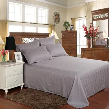 Viesnīcas gultas piederumi, balta gultas lapā Kokvilnas tīrtoņa krāsu Plakanas loksnes