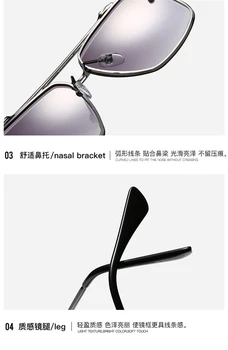 Modes Daudzstūru Apgrieztām Metāla Saulesbrilles Vīriešiem Regulējams Deguna Atbalsta Saulesbrilles, Brilles Sievietēm