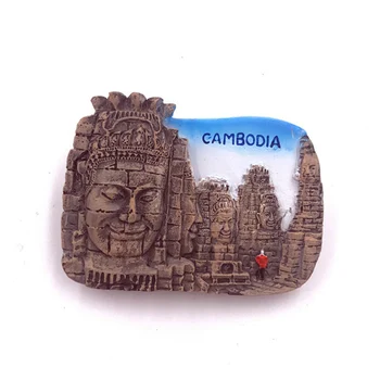 Ledusskapja uzlīmes 3d, ledusskapis magnēti Angkor Wat Kambodža Las Vegas, Kanādā, Dānijā, Itālijā Venēcijas Pasaules tūrisma suvenīri, dāvanas
