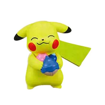 TOMY Japānas Anime Pokemon Perifērijas PVC 5cm Pikachu Gengar Dratini Piesātināta Sērijas Hobiji Modeļa Darbības Rotaļlietu Skaitļi