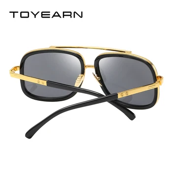 TOYEARN Vintage Luksusa Zīmolu Dizaina Laukumā Saulesbrilles Vīriešiem, Sievietēm Retro Braukšanas Twin-Staru Slīpums Saules Brilles Vīriešu oculos de sol