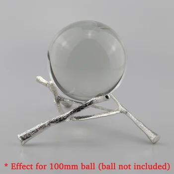 Metāla Displejs Stāvēt, lai 100mm Kristāla Stikla Lēcu Bumbu 10cm Zīlēšana Fotogrāfija Lensball Bāzes Lielas Burvju Sfēras Pasaulē Turētājs