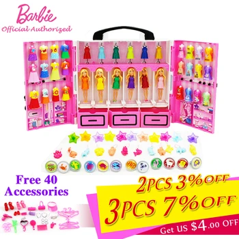 Sākotnējā Barbie Dream Skapis Smieklīgi Izlikties, Lelles, Rotaļlietas Mini Kabatas Barbie Zvaigznājā Sērija Ar Dažādiem Auduma Boneca DTC36