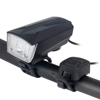 Deemount BCL-221 Velosipēdu Lukturu Skaļrunis 2 in 1 USB Uzlādes 1800mAH 130db Fasādes LED Lampas ar Elektronisko Ragu Bell Audio Vizuālā