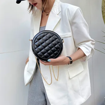 Maza soma rietumu stila somas 2020 jauns moderns modes rhombic ķēdes messenger bag neto red maza, apaļa soma