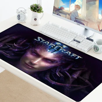 StarCraft Spēļu Pele Spilventiņu XL Lielu Padmouse Gamer PC galda Slēdzenes Malas peles paliktnis Klēpjdatoru Biroja Notbook Rakstāmgalds, Spēlēt Mat Piederumi