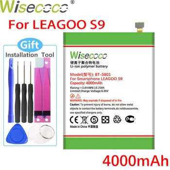WISECOCO 4000mAh bt-5801 bt 5801 LEAGOO S9 Noliktavā Augstas Kvalitātes Akumulatora+Izsekošanas Numuru
