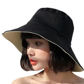 Vasaras sieviete, Anti-UV Panama Vasaras Sauli Klp Viseira abās pusēs, cepures kokvilnas Pludmales Cepures Sieviešu Cepures Sieviešu Dāma Kausa Cepure