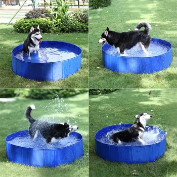 Salokāma Pet Suns, Baseinu PVC Suns, Kaķis Vasarā Peldēšanās Kubls Liela Telpa Saliekams Āra Veļas Dīķis Waterproof Dog House