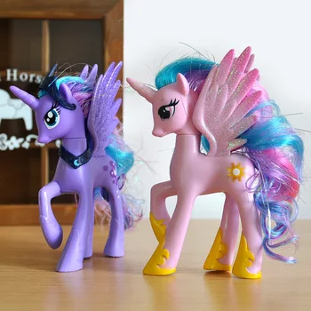 Hasbro 14cm Mans mazais ponijs gudrs pvc unicorn PVC maz ponis zirgu rīcības rotaļlietas skaitļi lelles meitene dzimšanas diena ziemassvētku dāvanu