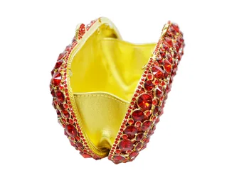 Kāzu svinības Riņķa soma Banketa Sajūgs Stilīgs Zelta Kristāla Vakara Soma Pink diamond rokas soma kāzas, līgavas, Seifs 88414