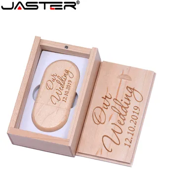 JASTER (vairāk par 1 GAB. bez LOGOTIPA) kļavas Koka USB + kastes USB Flash pen drive 4GB 8GB 16.G 32GB 64GB Atmiņas karti memory stick fotogrāfija dāvanas