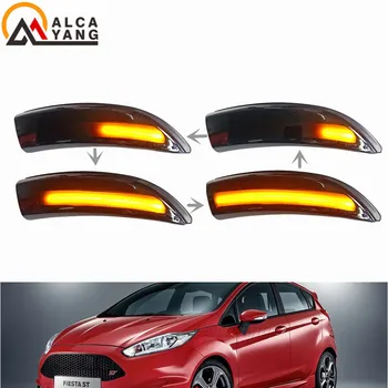 2 Gabali Dinamisku Blinker LED Pagrieziena Signāla Gaismu Sānu Spoguļi rādītājs Ford Fiesta Mk7 2008-2017 Ford B-Max 2012-2017