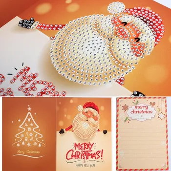 Sofija Skaistumkopšanas DIY Dimanta Glezna, Karikatūra Mini Santa Klauss, Ziemassvētku Papīra Apsveikuma Pastkartes Ziemassvētku Dāvanu Bērniem Festivāls