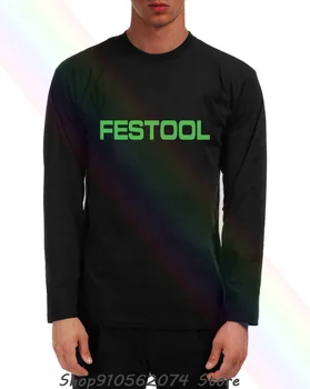 Vīrieši Festool Instrumentus, Logo Īsām Piedurknēm Smieklīgi Jaunums Vīriešu Apkakli, garām Piedurknēm T-Krekls