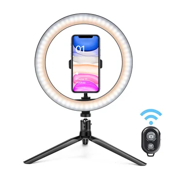 Pārrobežu Karstā Live Broadcast Aizpildīt Gaismas 10 Collu LED Ring Light Bluetooth Fotogrāfija Selfie Statīva 26cm Aizpildīt Gaismas