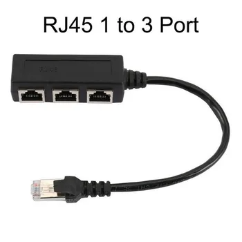 24 cm RJ45 Tīkla Adapters Sadalītājs 1 Vīriešu un 3 Sieviešu Ethernet Kabeļu Sadalītājs Tīkla Pieslēgvieta Ethernet Kabeli, LAN Ports M0T6