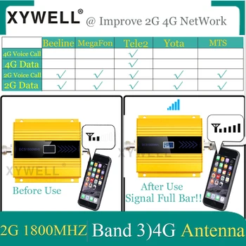 Gsm repeater 1800 LTE 1800MHZ 4G mobilo sakaru Mobilā signāla Pastiprinātājs DCS 1800Mhz 2G 4g Mobilais Mobilo sakaru GSM 1800 + Yagi Antena