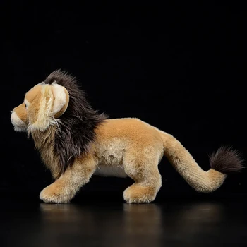 28cm Simulācijas Pastāvīgā Lauva Pildījumu Plīša Rotaļlieta Brūna Reālajā Dzīvē Lelle Āfrikas Lauvu Mīksto Dzīvnieku Modelis Bērniem Bērnu Zēni Dāvanu