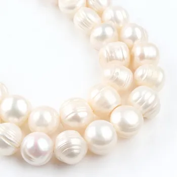 12-13mm AAA Dabiskie Saldūdens Pērles, Pērlītes Baltas Pērles Apaļas Zaudēt Krelles Rotaslietas Pieņemšanas DIY Aproce Piederumi 15