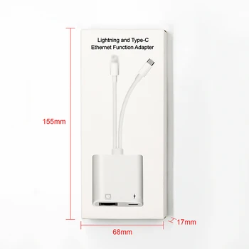 OTG Ethernet USB Adapteri C tipa lai RJ45 Ethernet LAN Vadu Tīkla 100mbs Converter for iphone ipad Andriod iOS tālruņa TC