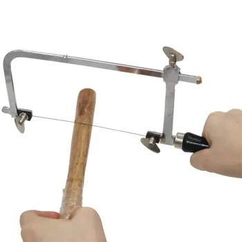 Regulējams Redzēju Kadru Sawbow Regulējams U-formas Redzēju Zāģis DIY Rokas Instrumenti ar 2gab Spirāli Sawblades Rotaslietas Instrumenti