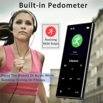 MP3 Atskaņotājs ar Bluetooth 4.2 Metāla Touch Pogu Mūzikas Atskaņotājs 8GB/16GB/32GB/40GB Iebūvēts Skaļrunis ar FM, Paplašināma 128GB TF Kartes