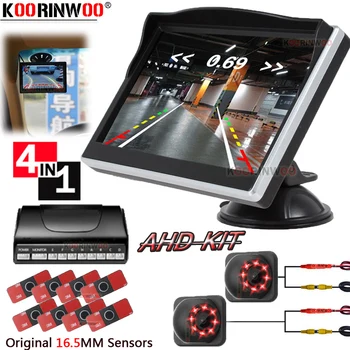 Koorinwoo Pārvietojas Līnijas Parktronic Automašīnām, elektronika, sensori Automašīnas Atpakaļgaitas radaru 8 LCD displejs Atpakaļskata Kamera Priekšā